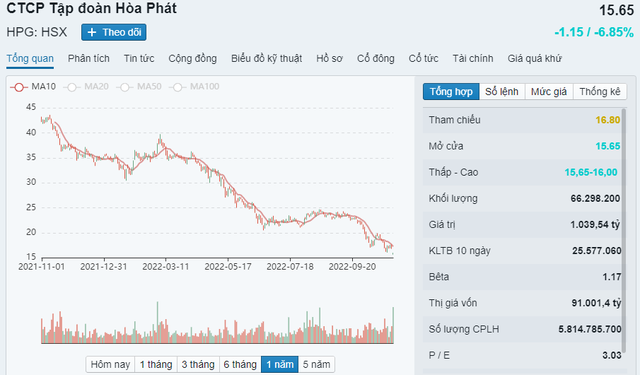 Những doanh nghiệp lỗ càng thêm lỗ vì bắt đáy cổ phiếu HPG - Ảnh 1.
