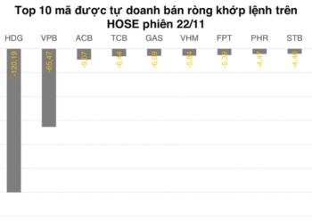 Tự doanh bán ròng hơn 200 tỷ đồng, tập trung vào HDG và VPB - Ảnh 1.