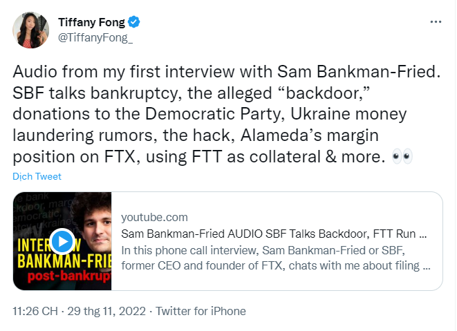 Sam Bankman Fried đã lên tiếng giải thích lý do tại sao FTX cho phép các tài khoản ở Bahamian được phép rút tiền sau tuyên bố phá sản.