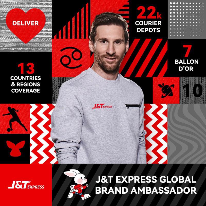 Lionel Messi trở thành đại sứ thương hiệu toàn cầu của J&T Express