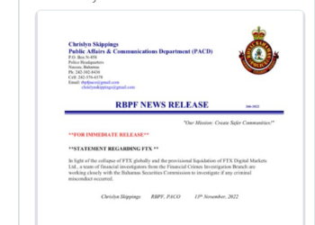 Sàn FTX bị Cảnh sát tài chính Bahamas điều tra