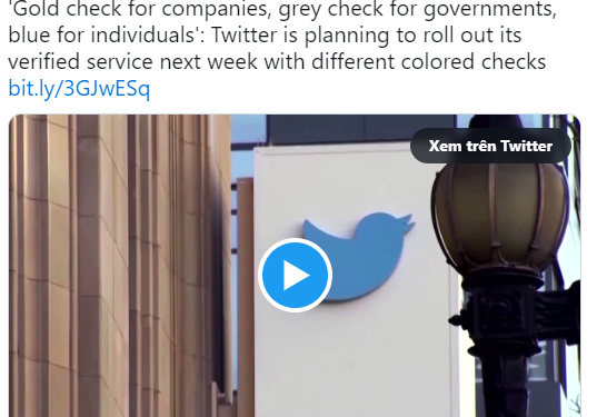 Twitter sẽ có thêm tick vàng và xám