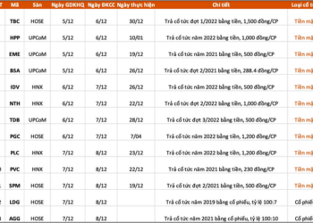 Lịch chốt quyền cổ tức tuần 5/12 - 9/12 - Ảnh 1.