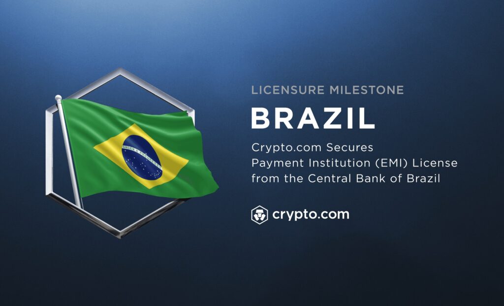 Sàn Crypto.com được cấp phép làm tổ chức thanh toán tại Brazil