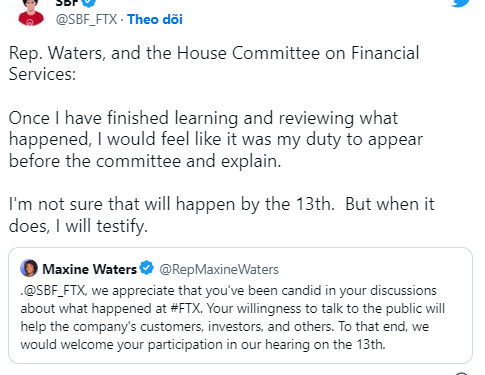 Sam Bankman-Fried từ chối khéo, Hạ viện Mỹ vẫn quyết mời đến điều trần