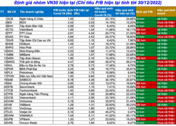 Soi định giá nhóm VN30: Có 8 cổ phiếu định giá đắt hơn trước dịch Covid-19, nhiều mã rẻ hơn nhưng hiệu quả kinh doanh chưa cải thiện - Ảnh 1.