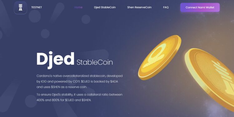 Stablecoin Djed của hệ Cardano sẽ ra mắt vào tuần tới