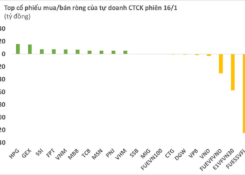 Phiên 16/1: Tự doanh CTCK tiếp tục bán ròng 94 tỷ đồng trên HoSE, tập trung xả chứng chỉ quỹ - Ảnh 1.