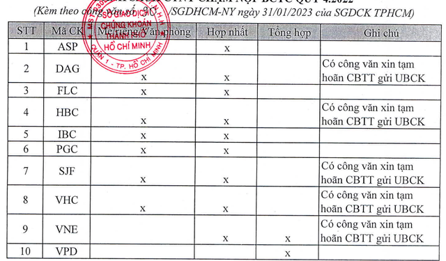 Tập đoàn Hòa Bình, Apax Holdings, FLC, Vĩnh Hoàn... bị HoSE tuýt còi vì chưa công bố báo cáo tài chính quý 4 - Ảnh 1.