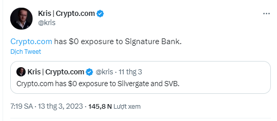 Coinbase, Celsius và Paxos nói gì về về Signature Bank?
