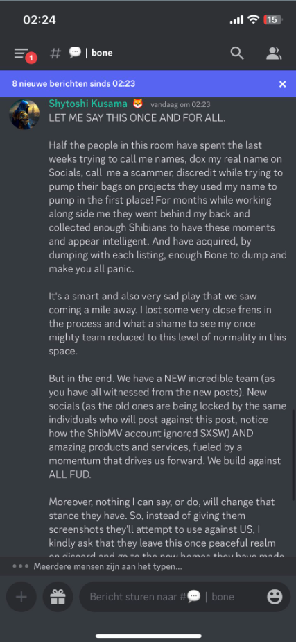 Đội ngũ phát triển Shibarium nói gì?