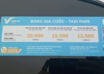 Giá cước taxi điện VinFast của GSM bao nhiêu?