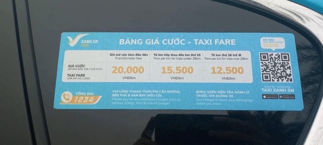 Giá cước taxi điện VinFast của GSM bao nhiêu?