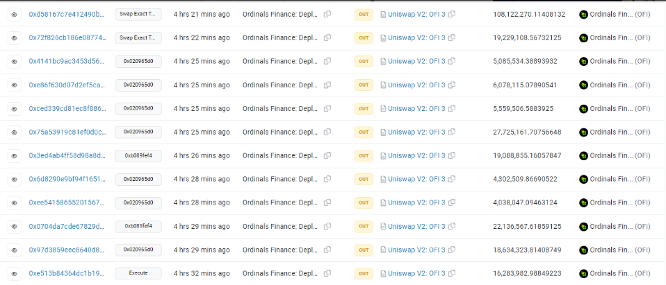 Ordinals Finance là dự án lừa đảo