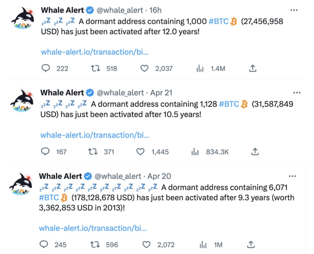 Cá voi Bitcoin thức giấc
