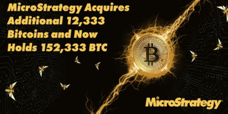 MicroStrategy chi 347 triệu USD để mua 12.333 Bitcoin