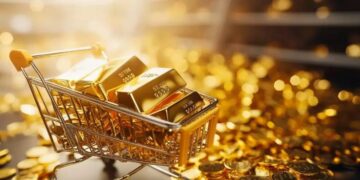 Vàng lập đỉnh 5 tuần, chứng khoán Mỹ tiếp tục thăng hoa