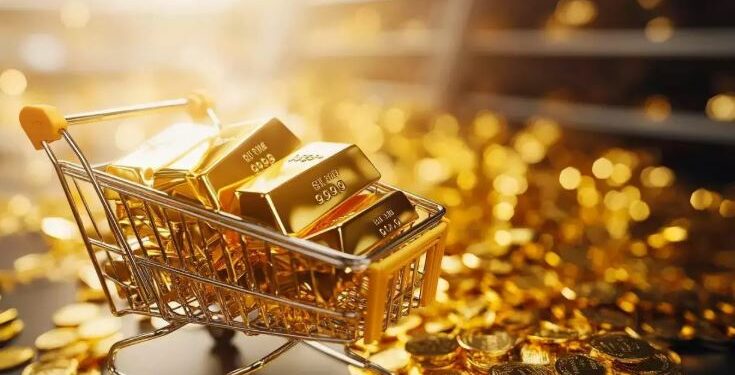 Vàng lập đỉnh 5 tuần, chứng khoán Mỹ tiếp tục thăng hoa